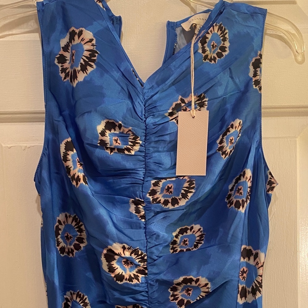 MELLODAY Blue Floral Asymmetrical Midi Skirt - Picture 4 of 12
